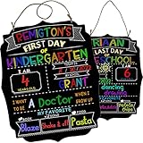 First and Last Day of School Board, First Day of School Sign w String, 14.5' X 11.5', Double Sided...