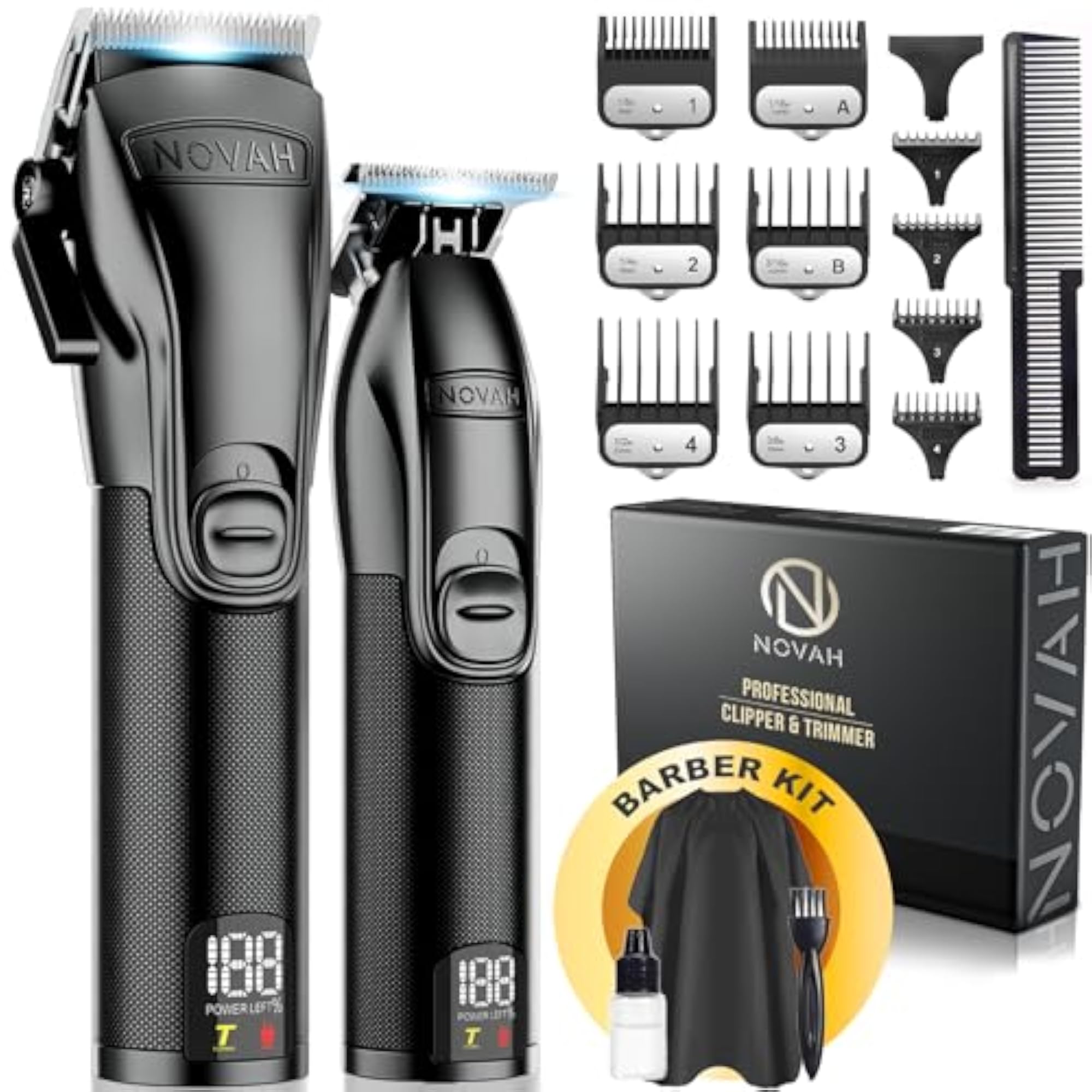 Professional Hair Clippers and Trimmer Kit for Men