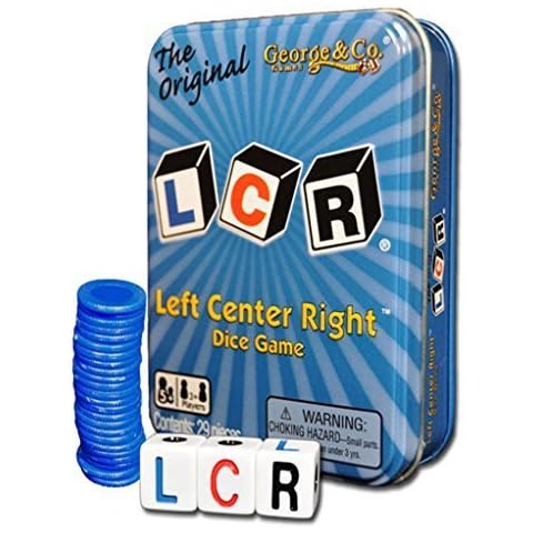 LCR Left Center Right Blue TIN Cover