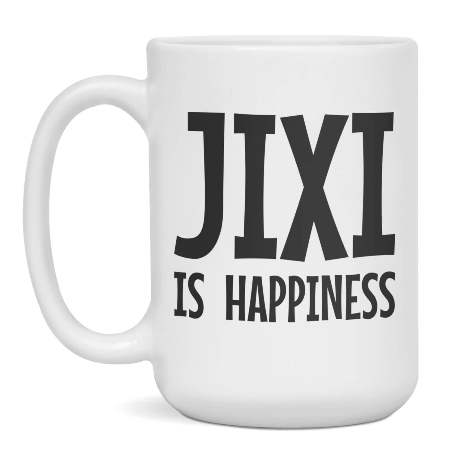 Jixi is happiness Coffee Mug, 15-Ounce White
