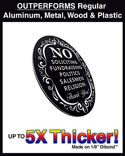 Signs Authority Metal Yard Sign -- No Soliciting Outdoor - Durable Heavy Duty Dibond Aluminum #TOP7