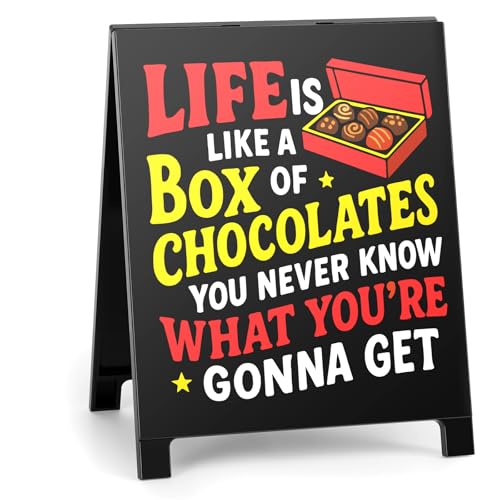 Inspirational Office Decor Positive Desk Decor Life Is Like A Box Of Chocolates Motivational Plaque...