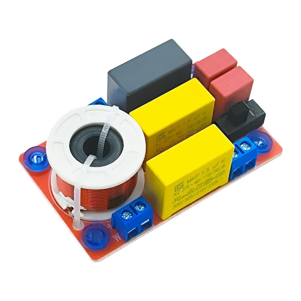 Bibs de Bibliothèque Filtre de Haut-Parleur 2 Voies en Haut-Parleur Audio 100W Croix de Croix de Basse Diviseur de Fréquence du Module de Basse Ajustement