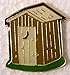 Hat Lapel Pin Humorous Outhouse New