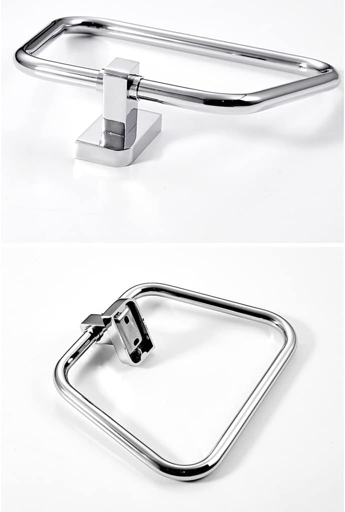 LSLYTQ Brass Bathroom Towel Ring, Light Luxury Round Towel Rack, Hand Towel Holder, Bathroom Wall-Mounted