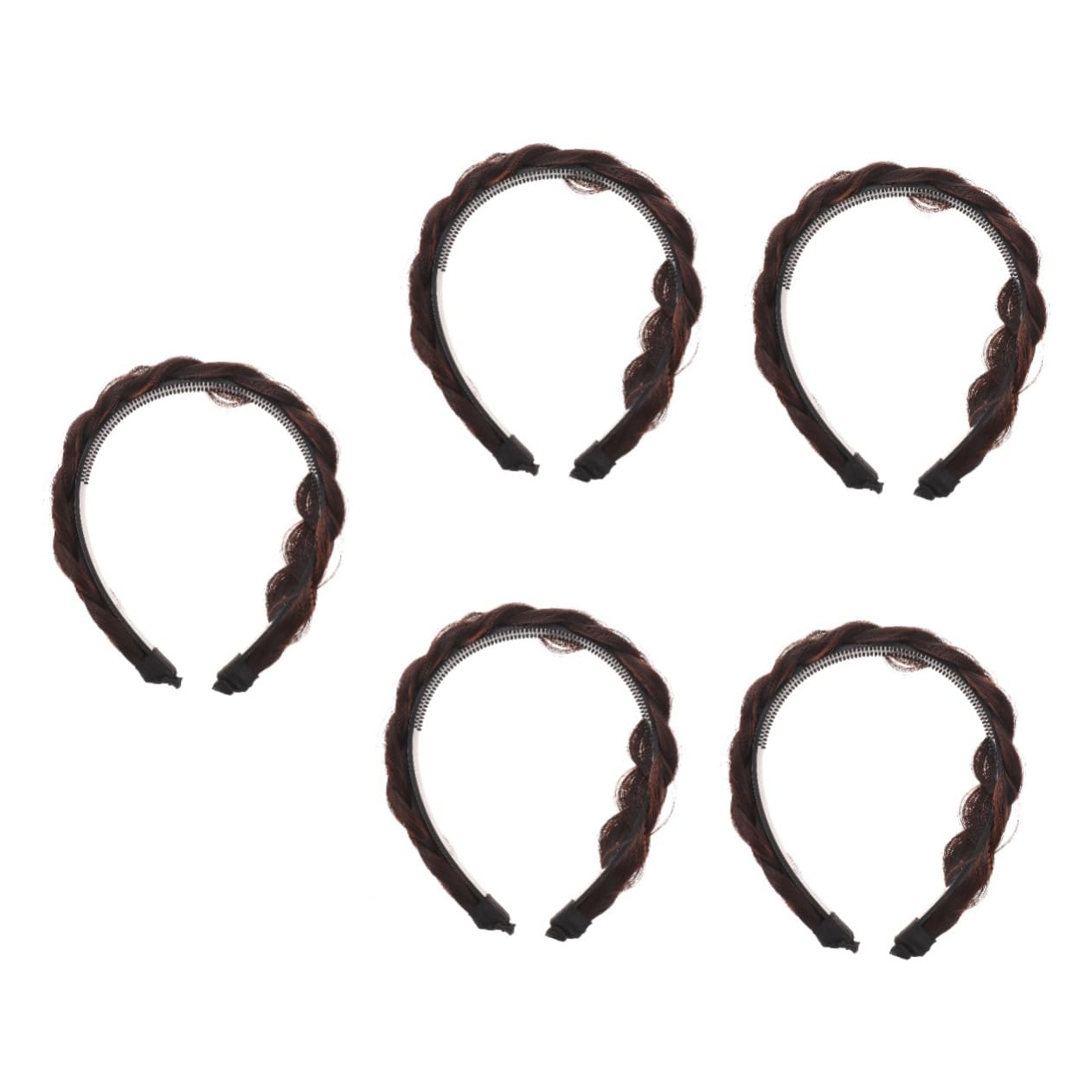 Didiseaon Accesorios Para El Cabello De Simple Diadema Trenzada De Fibra Química 5 Uds