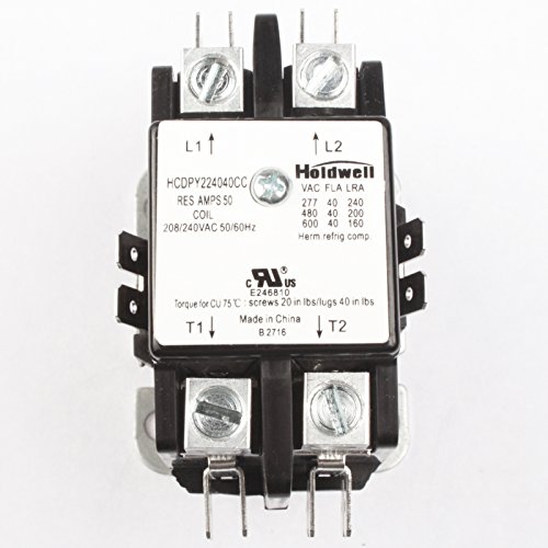 Holdwell 45GG20AG 2 Pole 40 Amp 240V Coil Definite Purpose Air Conditioner Contactor - Thumbnail 5