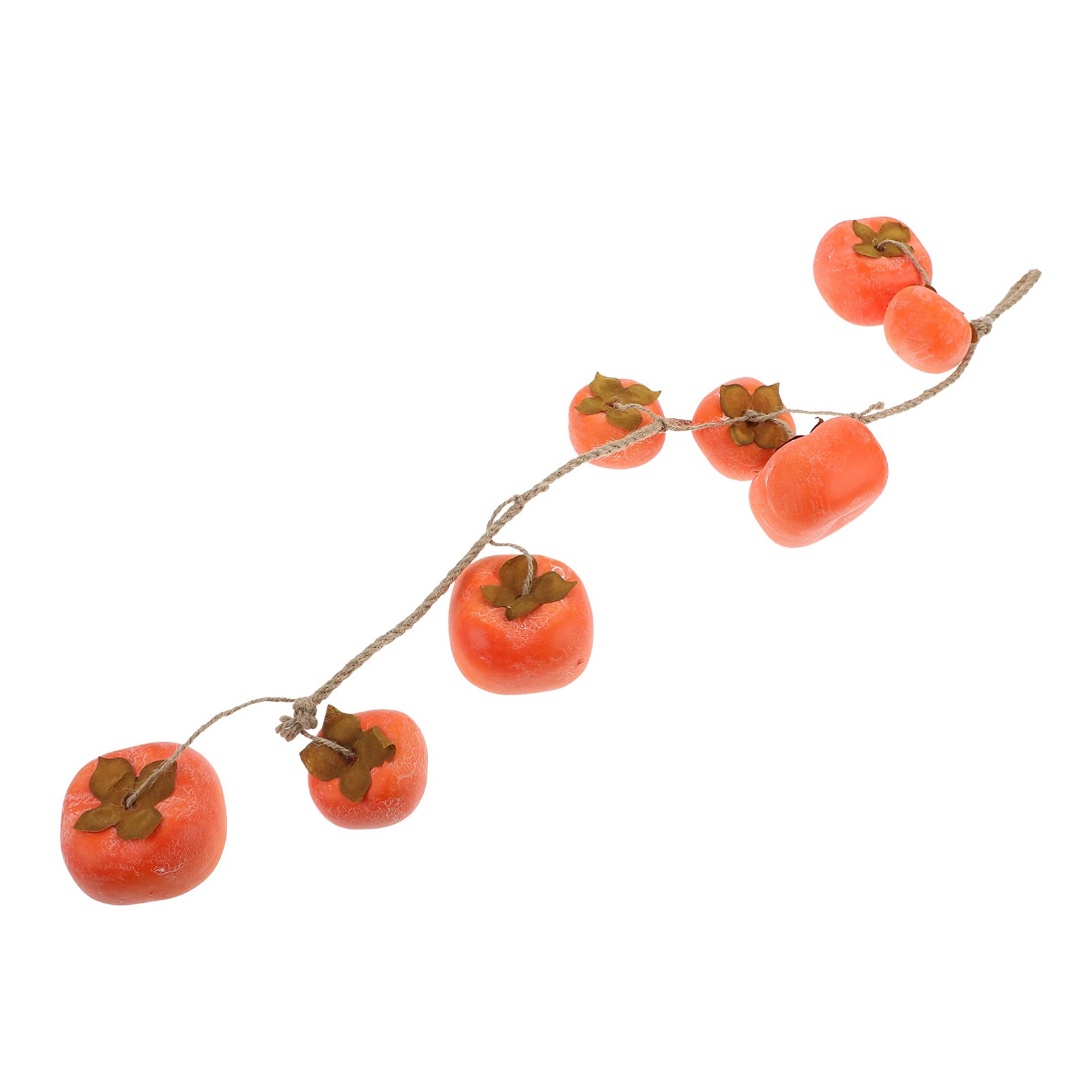 VOSAREA 1 Pcs Simulation Persimmon Hanging Fruit Artificial Persimmon Decor Thanksgiving Hanging Ornaments Outdoor Garland Trabzon Autumn Garland Desktop Decor Fruiting Food Plastic