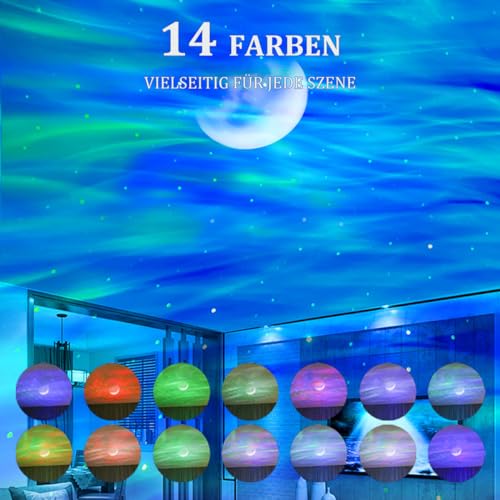 Sternenhimmel Projektor Bluetooth Nightlight 14 Farb Lichtmodi Kinder Erwachsene