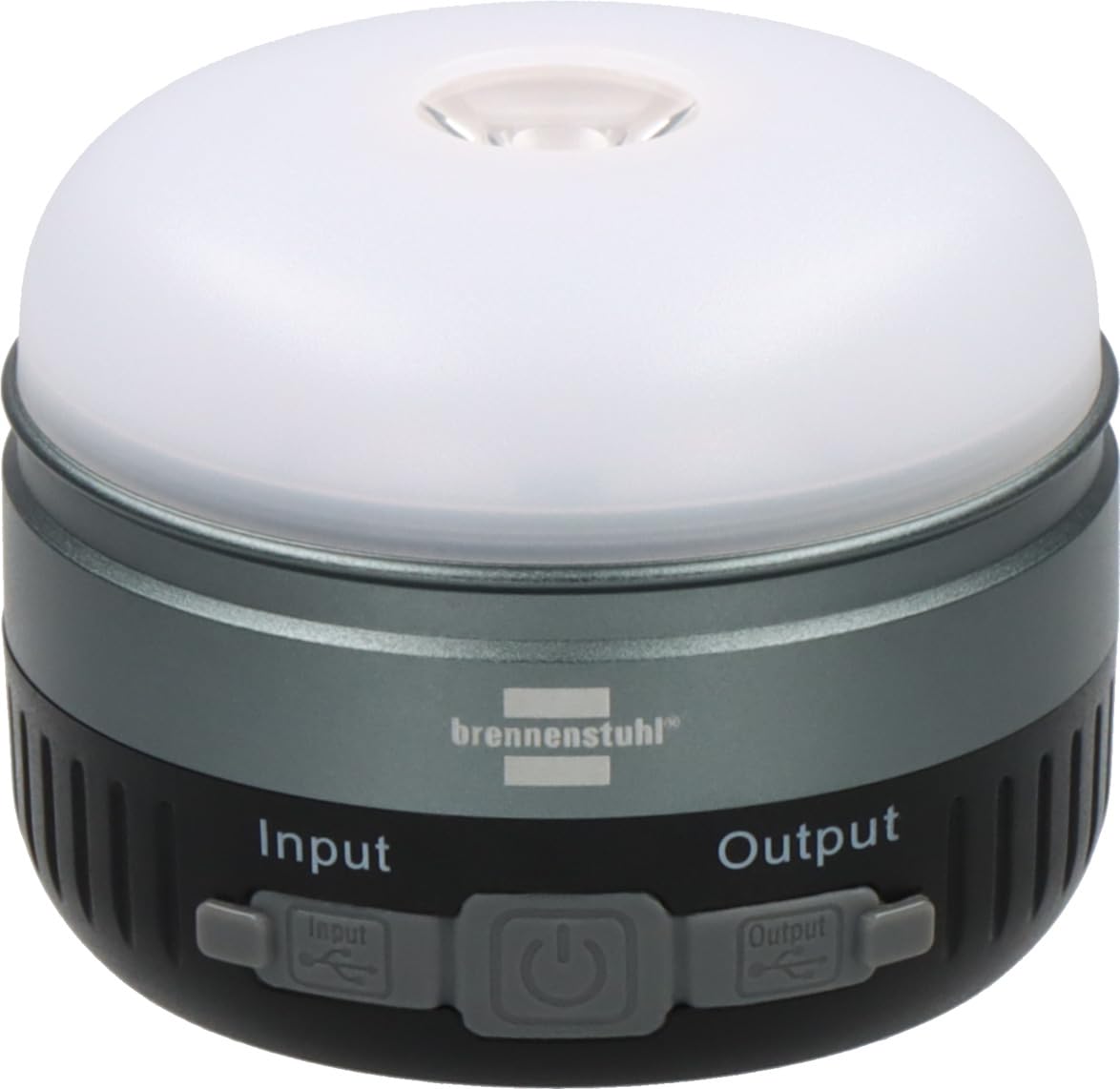 Brennenstuhl Akku LED Outdoor Leuchte OLI 400 AS (Campinglampe IP54 mit 450lm, bis zu 70h Leuchtdauer, dimmbar, 2 austauschbare Akkus 18500, Powerbank, USB C Ladekabel)