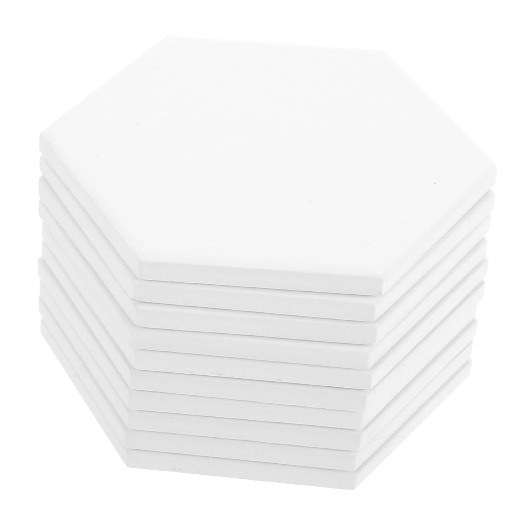 STOBAZA 10juego Posavasos de Cerámica Hexagonales para Sublimación Color Neutro Mate Antideslizantes y Absorbentes para Protección de Superficies