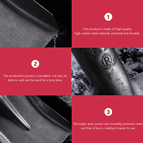 Yardwe Square Garden Shovel Replacement Head, Carbon Steel Spade Head for Gardening Digging Rooting and Lawn Edge Trimming by Yardwe - Image 2