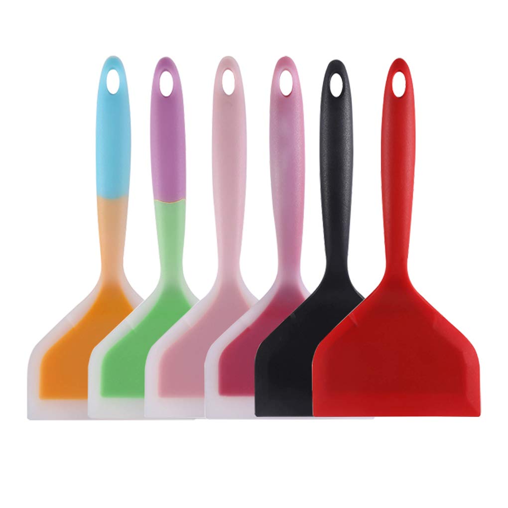 Pfannenwender aus Silikon, Nylon, hitzebeständig, für Küche, Backen, Kochen, Schwarz, 10 Stück