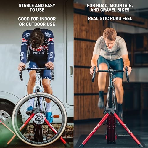 FEEDBACK SPORTS | Omnium Zero-Drive Lightweight and Portable Zero Resistance Bike Trainer | for High-Speed Spinning | Realistic Riding Experience