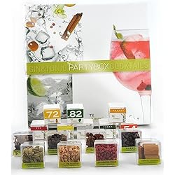 Maletin Especias Gin Tonic Te Tonic experience Especias Gin Tonic naturales, Estuche de infusiones y 8 botánicos party box, para aromatizar tu Gin Tonic