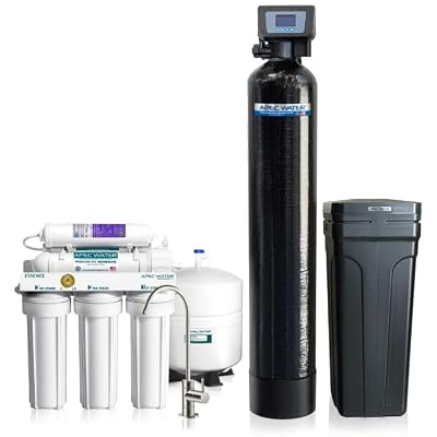 APEC WH-SOFTENER-45-FG Reverse Osmosis System + Water Softener Savings Bundle | Top Tier Alkaline Mineral RO System | Spa Quality Water Softener 45K Grains, Digital Control Valve, 4-6 Bathrooms