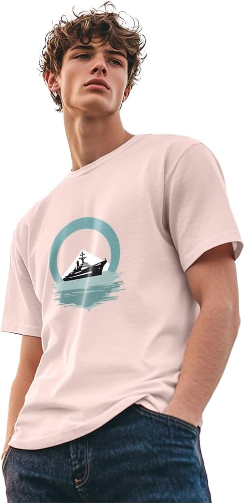 Men Cotton Graphic Printed Regular Fit T-Shirt