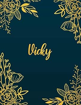 Paperback Vicky: Personalized Name Notebook/Journal Perfect Gift For Women & Girls 100 Pages A4 Book