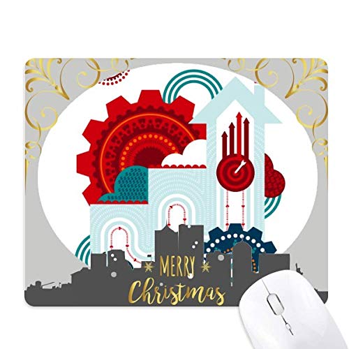 Tapis de souris en caoutchouc de Noël antidérapant motif horloge pour éviter la fatigue