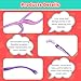 BiBiBear Kids Glasses - Non Prescription Fashion Eyewear with Unbreakable TR90 Frame, Comfort Fit for Ages 2-5 (Purple)