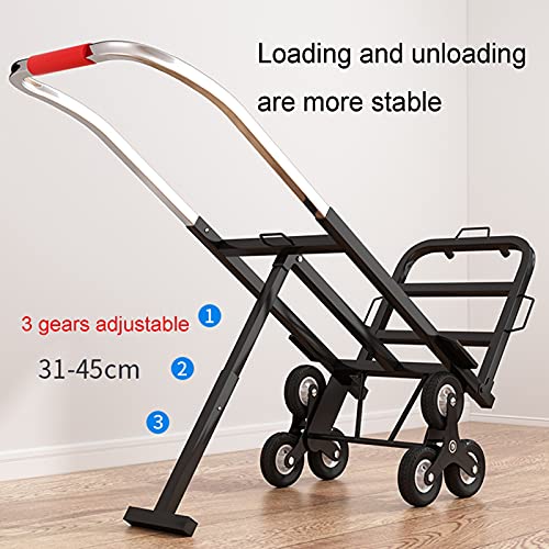 Carretilla plegable portátil 6 ruedas 100kg capacidad miniatura 5