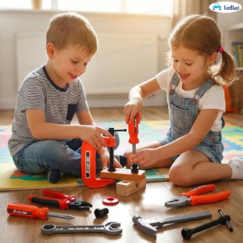 Image of FunBlast Tool Kit Set Toy for Kids, Set of 13 Pcs; Little Engineer Tool Kit Toys, Pretend Play Toys for Boys, Role Play Toys for Toddlers, Learning Toy for Boys, Children (13 Pcs)