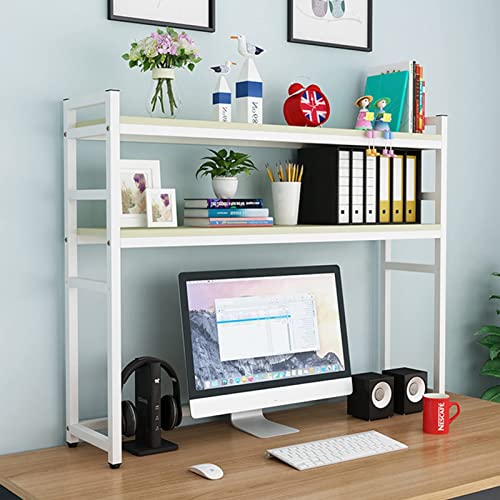 CZAOERXB Estantería de Escritorio Estantería de Escritorio Estantería de Escritorio/Estantería - Estantería de Escritorio para computadora,Estantería de Escritorio de 2 Niveles para escrit
