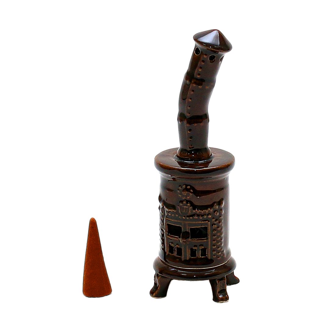 Dekohelden24 Smoker Oven Round Brown, Ceramic, 15,5 cm