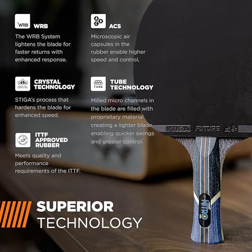 Image of STIGA Ping Pong Paddles - 2mm Tournament-Approved Sponge - Flared Handle for Enhanced Control - Competitive Table Tennis Racket for Family Fun - Multiple Styles & Performance Levels Available
