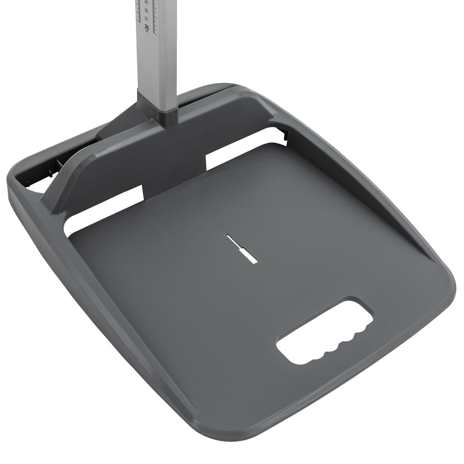 Freestanding Height Measure Rod Metal Height Measurement Tool Portable Height Measuring Rod, Silver & Black