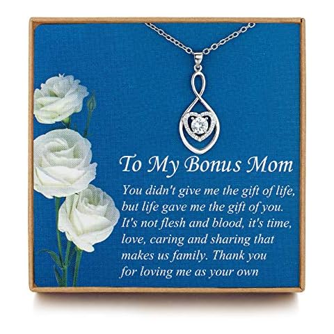 Vanjewnol Gifts for Mum, Birthday Gifts for Women, Infinity Heart Silver Necklaces for Women, Mom Necklace from Daughter/Son, Mothersday Gift for Stepmom/Mother in Law N01A Cover