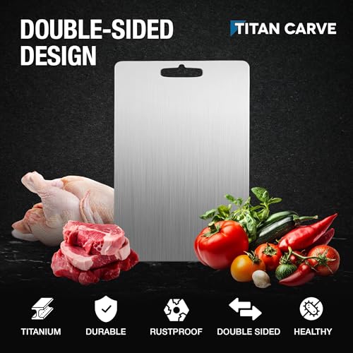 Tabla de cortar Titan Carve de Titanio rectangular 34x23 cm miniatura 2
