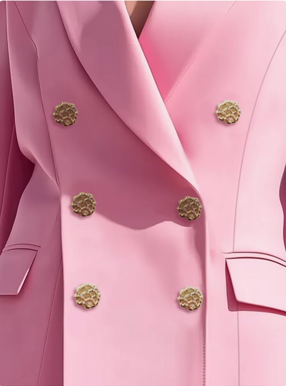 Women's Blazer Double Breasted Suit Jacket Casual Dinner Tuxedos Coat