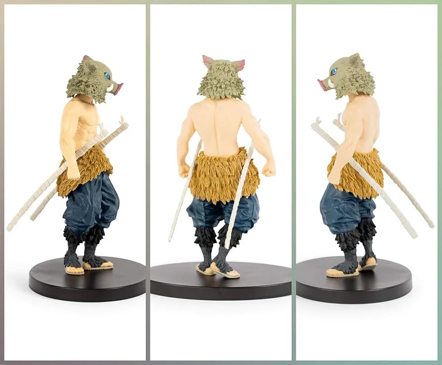 Image of Abelestore Inosuke Hashibira Action Figure - Demon Slayer Anime Collectible | Highly Detailed PVC Statue with Dual Nichirin Blades for Anime Fans, Desk Decor, or Collectors