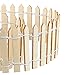 Ideen mit Herz Mini-Holzzaun | 90cm lang | zuschneidbar | kleiner Zaun zum Basteln & Dekorieren | Miniatur-Zaun für Modellbau, Puppenhaus, Terrarium, Garten, Blumentopf (Design 2 | 5cm hoch | natur)