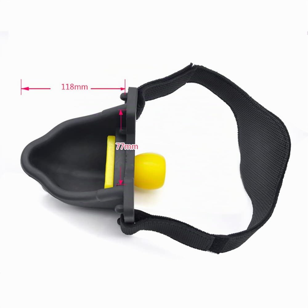 Silikon Urinal Piss Trichter Trichterknebel Mit 4 stücke Gag Ball Mund Beißen Bondage Homosexuell Urinal piss SM Rollenspielmaske Erotik Sexspielzeug für Paar (Schwarz)