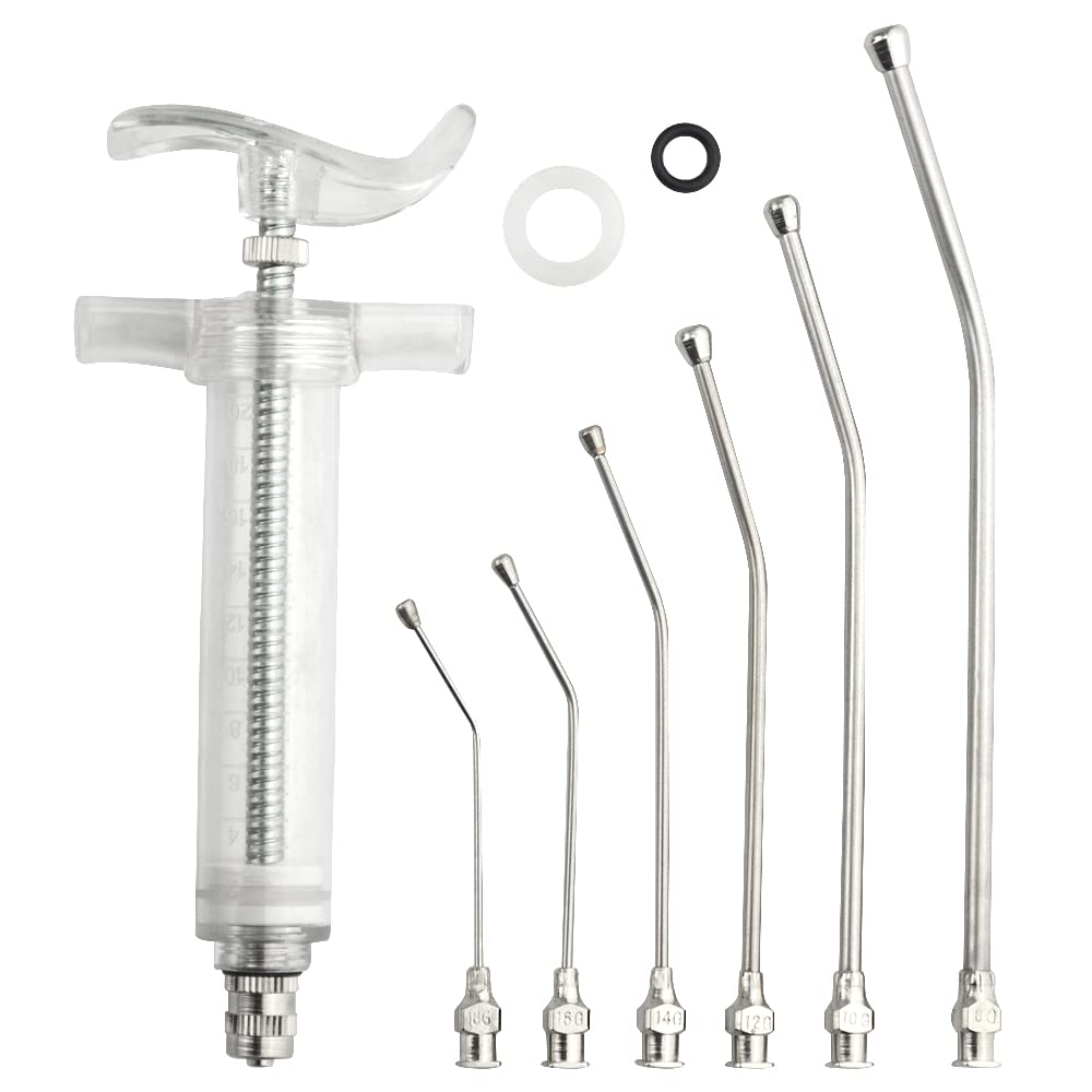 XINMEIWEN Baby Bird Feeding Syringe Bird Syringe Feeder Feeding Tubes with 6PCS Curved Gavage Tubes for Baby Birds Parrot Small Pet (20ML)