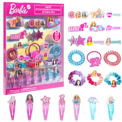 Barbie Hair Accessories Set with Hair Clips Bows & Scrunchies