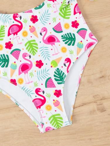 Image of WDIRARA Girl's Cut Out Pattern Knotted One Piece Swimsuit Summer Wireless Cute Swimwear