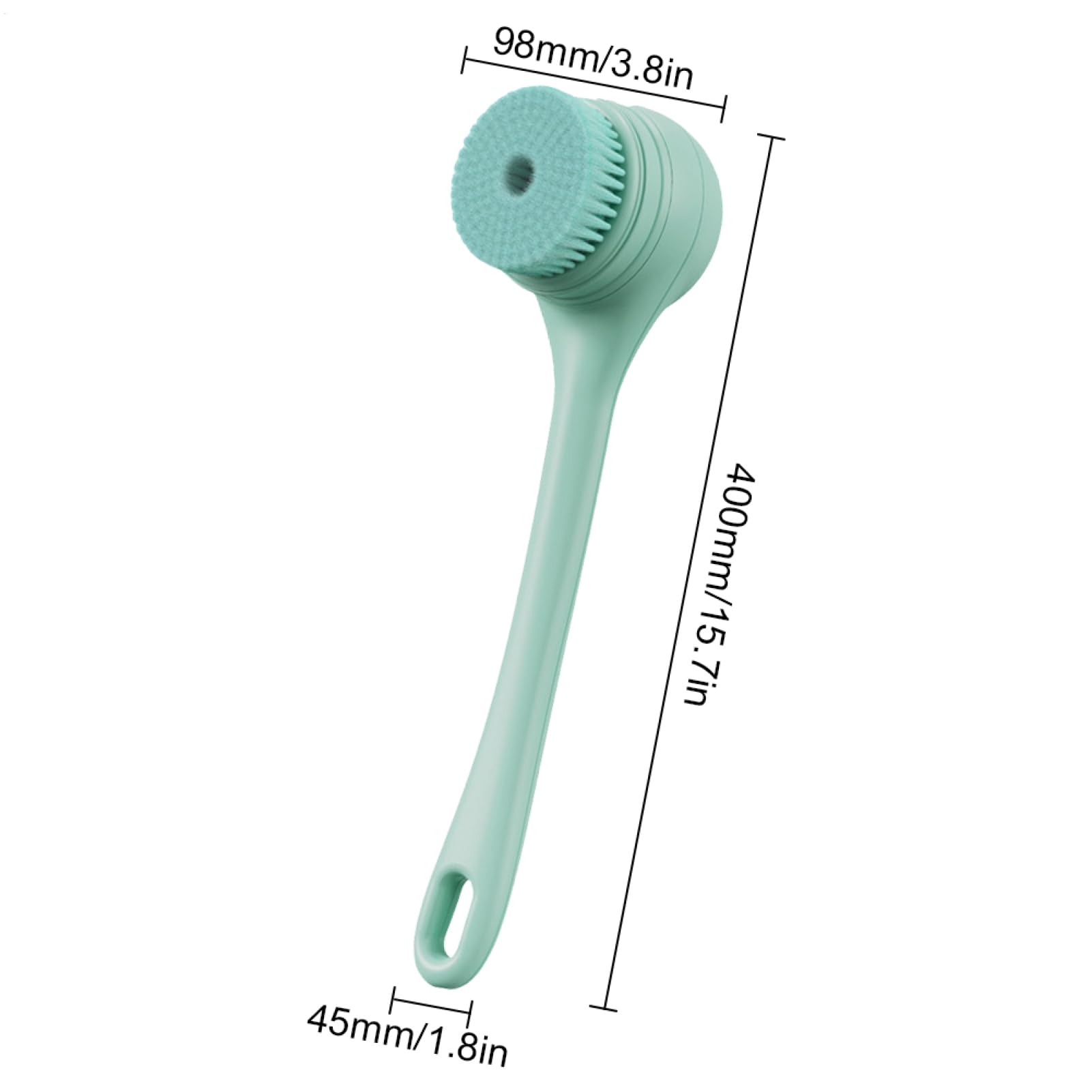 Cepillo de baño eléctrico, limpiador de espalda para ducha,Cepillos de | baño y cuerpo de mango largo impermeables - Cepillo de espalda eléctrico con batería grande para pies