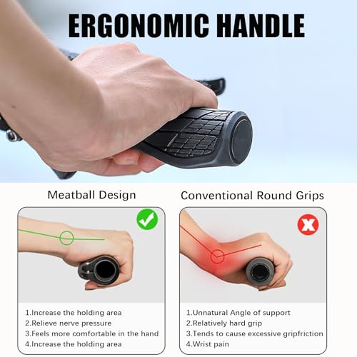 Ergonomic Bicycle Grips 22 mm Non-Slip Handlebar Grips Bicycle Handlebar Grips Universal Bicycle Handlebar Grips for MTB Road Bike - Image 4