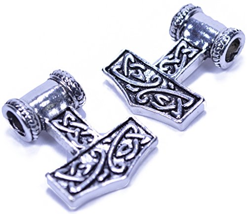 Thor's Hammer Beads for Crafting and Paracord - 5 Pack