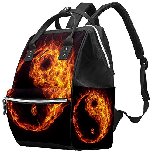 Wickeltasche für Mütter, multifunktionaler Laptop-Rucksack, wasserdichte Wickeltasche, Reise-Wickeltasche, Arzttasche, Schule, Tagesrucksack – Fire