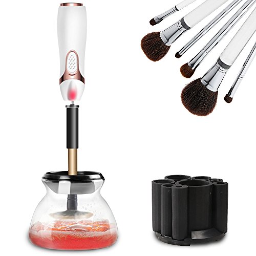Makeup Brush Cleaner and Dryer Machine, AmyHomie Electric Spinning Makeup Brushes Cleaning Tool Kit for Cosmetic Brushes Wash and Dry in Seconds for All Size Brushes