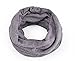 Jemis Womens Cotton Chemo Hat Beanie Scarf - Beanie Cap Bandana for Cancer (2 Pack Gray Purple)