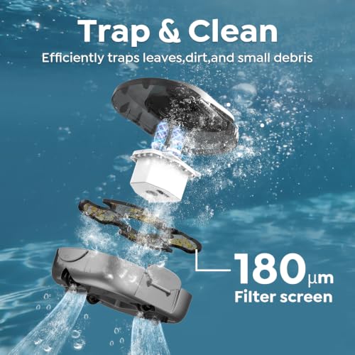 Image of S1 Pro Cordless Robotic Pool Cleaner, 130-Min Runtime, Cleans Up to 1,292 Sq.Ft, Dual-Motor Pool Vacuum, Automatic Cleaner with Large Filter Basket, Fast Charging & Self-Parking (Graphite Gray)