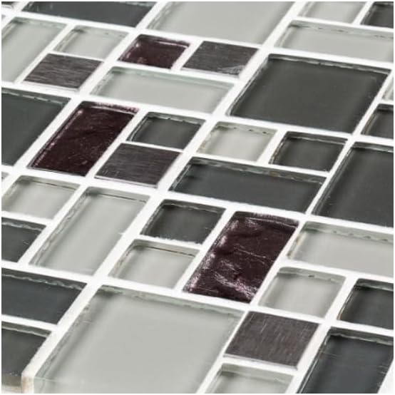 Jeffrey Court Satin Sapphire Glass Mosaic Tile (10 Pcs/Box, 1 Sq. ft./Each)