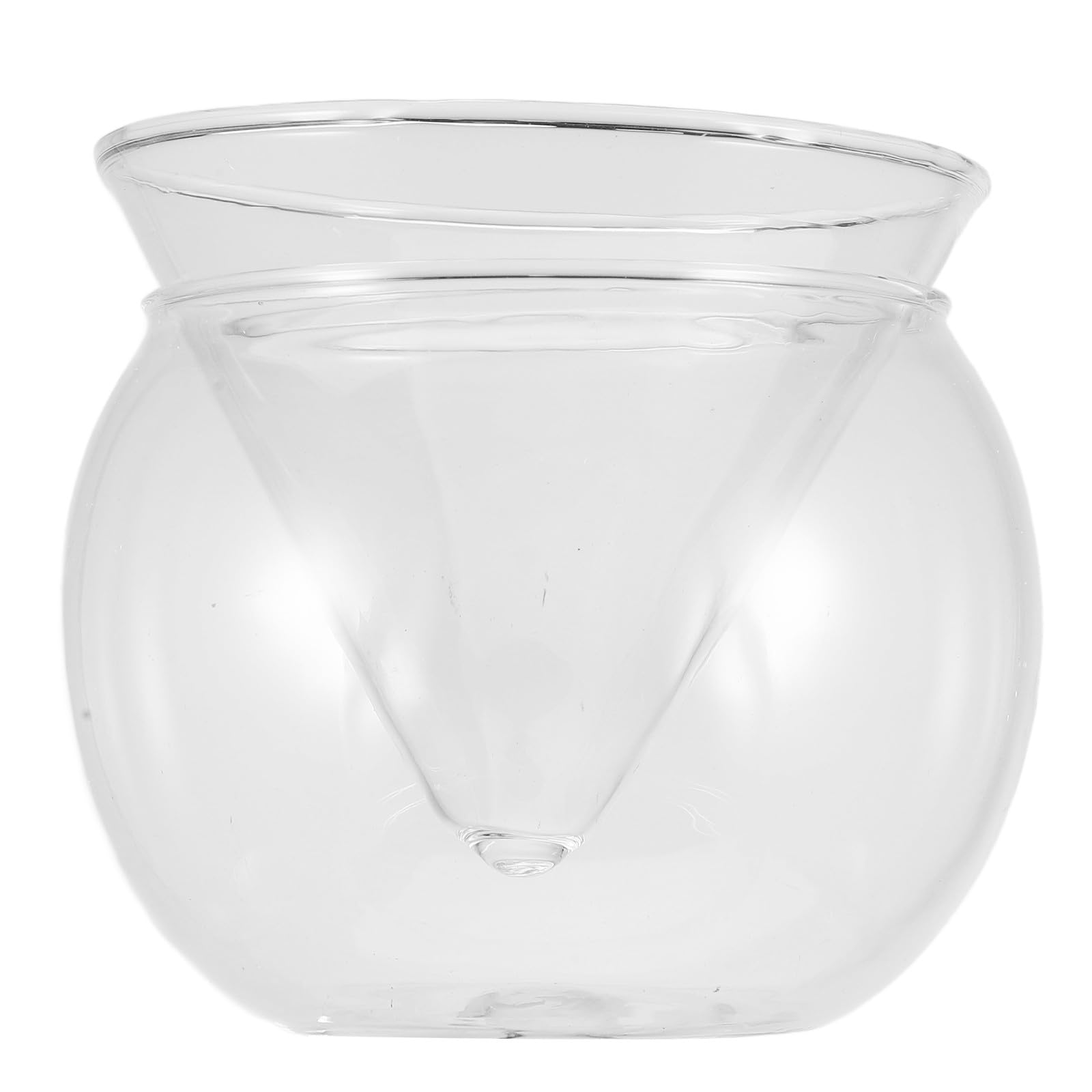 PRETYZOOM Creative Cocktail Glass with Stand Small 10 4x10 4x9 5cm Borosilicate Glass round Sphere Cup for Bar