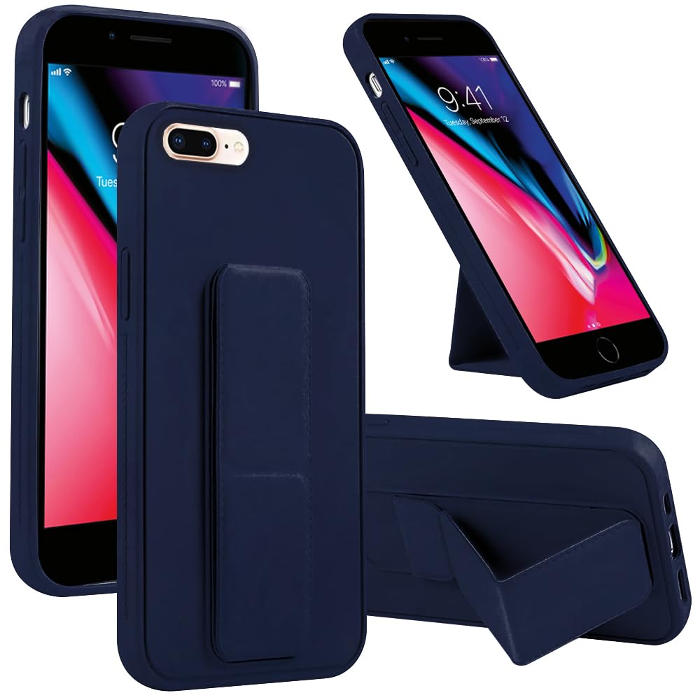 MARGOUN For 7 plus / 8 plus Case Cover Finger Grip holder Phone Car Magnetic Multi-function Shockproof Protective Case Two-in-one Phone holder Case (dark blue, iphone 7 plus / 8 plus)