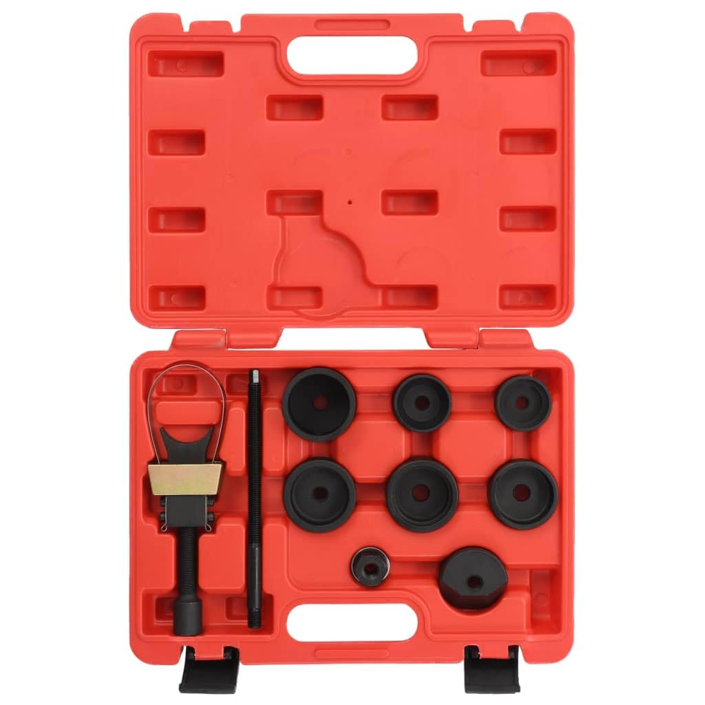 Set di attrezzi per boccole del manubrio longitudinale in acciaio con valigetta per BMW Serie 1 3 E81-88 F20 E90-93 asse posteriore montaggio smontaggio riparazione manutenzione fai da te
